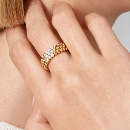 [Ornora Jewelry] THREE-ROW DIAMOND RING