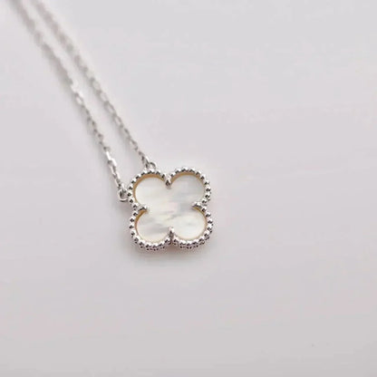 [Ornora Jewelry]CLOVER  15MM WHITE MOTHER-OF-PEARL SILVER