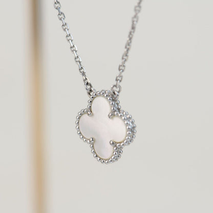 [Ornora Jewelry]CLOVER  15MM WHITE MOTHER-OF-PEARL SILVER