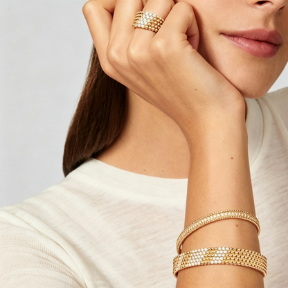 [Ornora Jewelry]  FIVE-ROW DIAMOND BRACELET