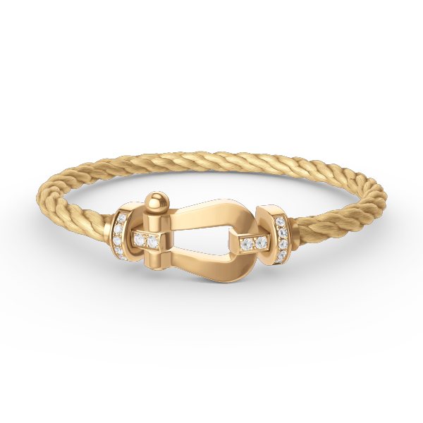 [Ornora Jewelry]FORCE LARGE HORSESHOE HALF DIAMOND BRACELET GOLD