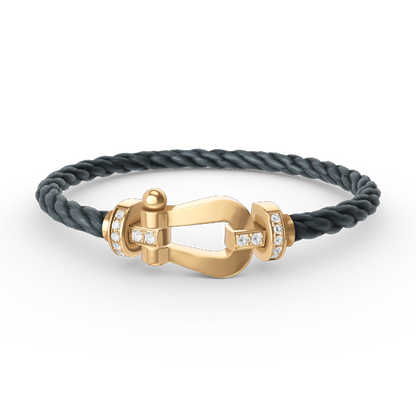 [Ornora Jewelry]FORCE LARGE HORSESHOE HALF DIAMOND BRACELET GOLD