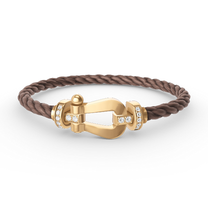 [Ornora Jewelry]FORCE LARGE HORSESHOE HALF DIAMOND BRACELET GOLD