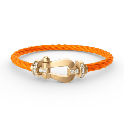 [Ornora Jewelry]FORCE LARGE HORSESHOE HALF DIAMOND BRACELET GOLD