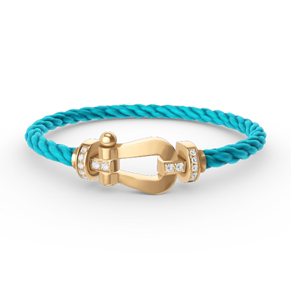 [Ornora Jewelry]FORCE LARGE HORSESHOE HALF DIAMOND BRACELET GOLD