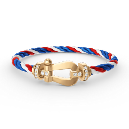 [Ornora Jewelry]FORCE LARGE HORSESHOE HALF DIAMOND BRACELET GOLD