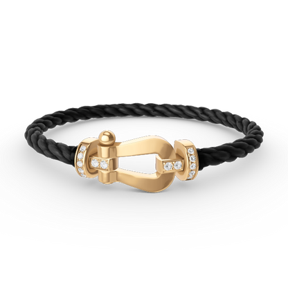 [Ornora Jewelry]FORCE LARGE HORSESHOE HALF DIAMOND BRACELET GOLD