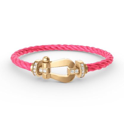 [Ornora Jewelry]FORCE LARGE HORSESHOE HALF DIAMOND BRACELET GOLD