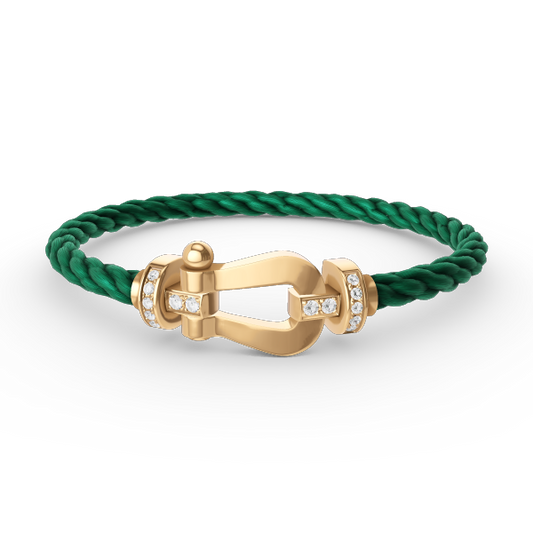 [Ornora Jewelry]FORCE LARGE HORSESHOE HALF DIAMOND BRACELET GOLD