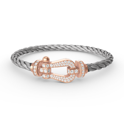 [Ornora Jewelry]FORCE LARGE HORSESHOE FULL DIAMOND BRACELET ROSE GOLD