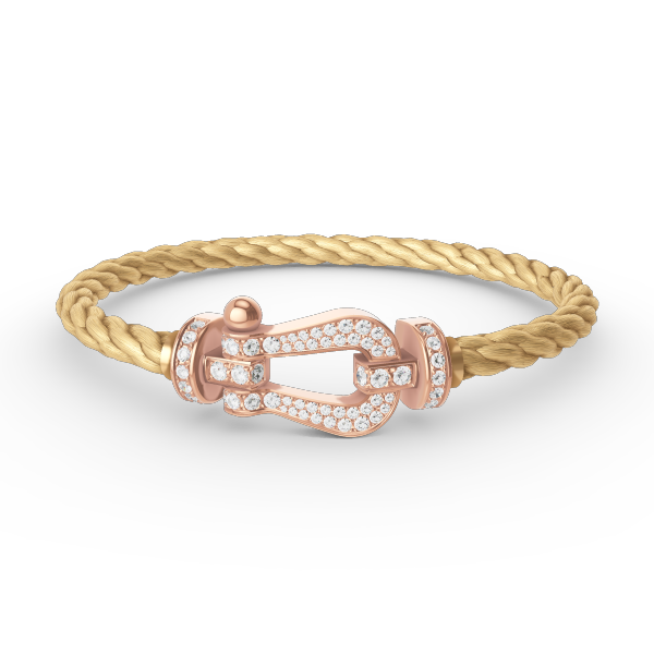 [Ornora Jewelry]FORCE LARGE HORSESHOE FULL DIAMOND BRACELET ROSE GOLD