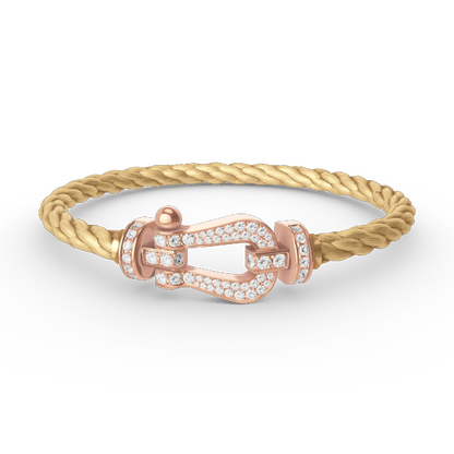 [Ornora Jewelry]FORCE LARGE HORSESHOE FULL DIAMOND BRACELET ROSE GOLD