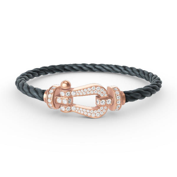 [Ornora Jewelry]FORCE LARGE HORSESHOE FULL DIAMOND BRACELET ROSE GOLD