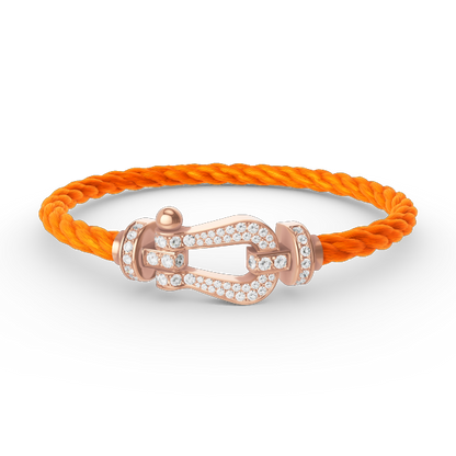[Ornora Jewelry]FORCE LARGE HORSESHOE FULL DIAMOND BRACELET ROSE GOLD