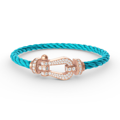 [Ornora Jewelry]FORCE LARGE HORSESHOE FULL DIAMOND BRACELET ROSE GOLD