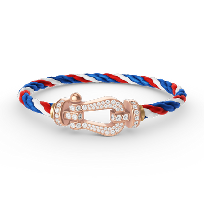 [Ornora Jewelry]FORCE LARGE HORSESHOE FULL DIAMOND BRACELET ROSE GOLD