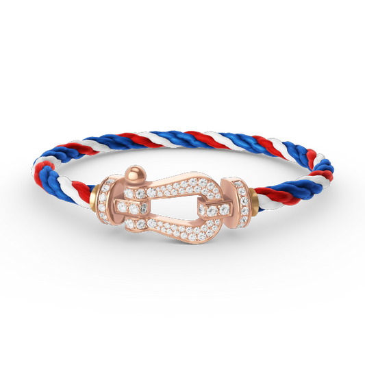 [Ornora Jewelry]FORCE LARGE HORSESHOE FULL DIAMOND BRACELET ROSE GOLD