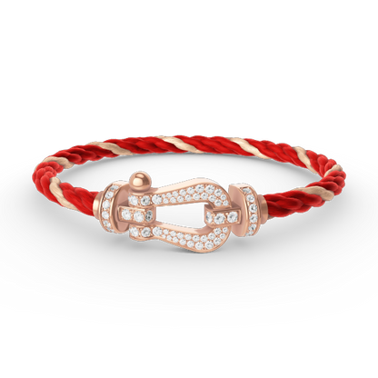 [Ornora Jewelry]FORCE LARGE HORSESHOE FULL DIAMOND BRACELET ROSE GOLD