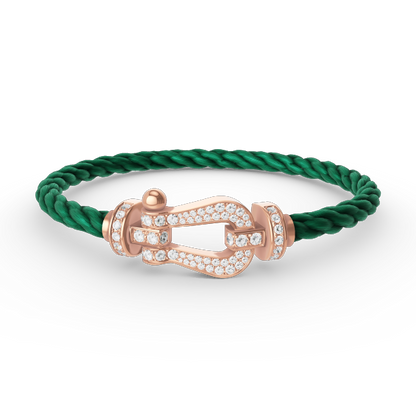 [Ornora Jewelry]FORCE LARGE HORSESHOE FULL DIAMOND BRACELET ROSE GOLD
