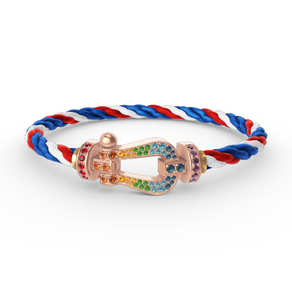 [Ornora Jewelry]FORCE LARGE HORSESHOE  COLORED DIAMOND BRACELET ROSE GOLD