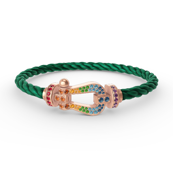 [Ornora Jewelry]FORCE LARGE HORSESHOE  COLORED DIAMOND BRACELET ROSE GOLD