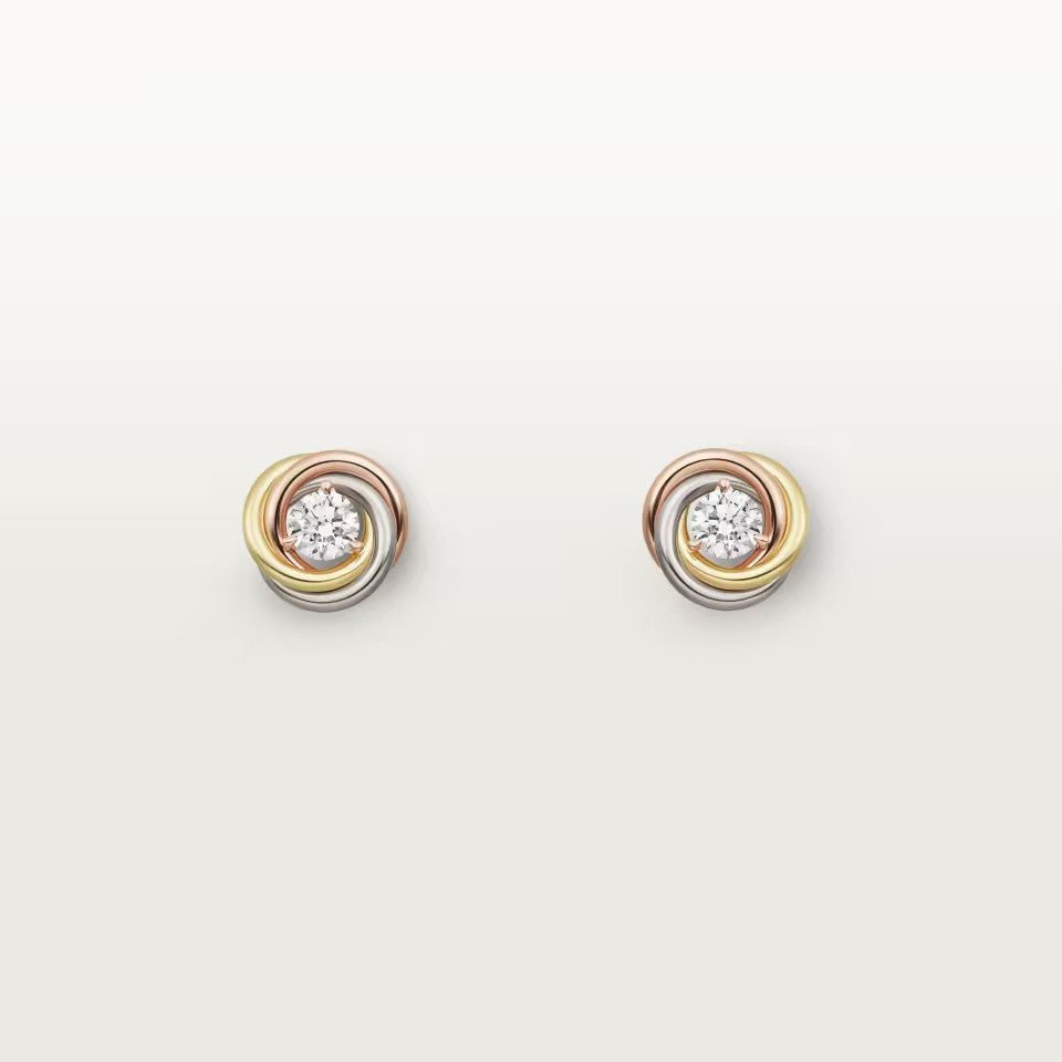 [Ornora Jewelry]TRINITY STUD DIAMOND EARRINGS