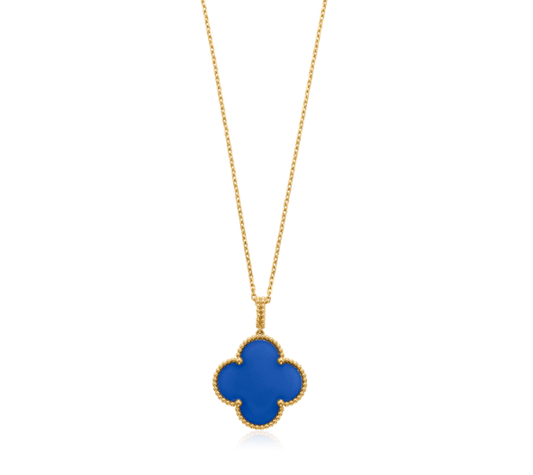 [Ornora Jewelry]CLOVER 25MM NECKLACE TURQUOISE ROSE GOLD