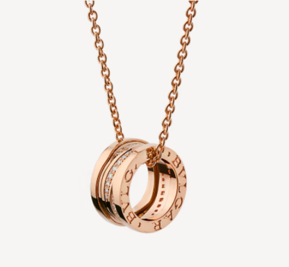 [Ornora Jewelry]ZERO 1 PINK GOLD DIAMOND NECKLACE