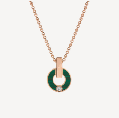 [Ornora Jewelry]GARI NECKLACE PINK GOLD MALACHITE