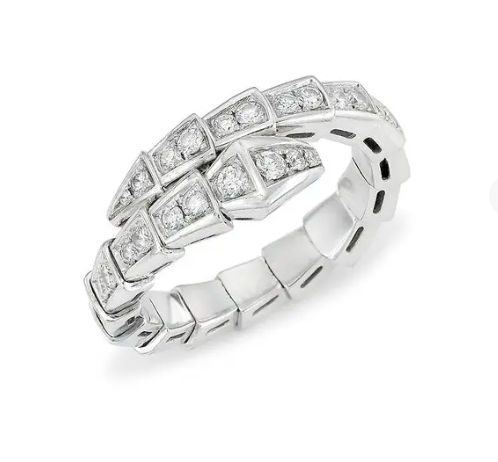 [Ornora Jewelry]SERPENTI RING SILVER DIAMOND PAVED 4MM