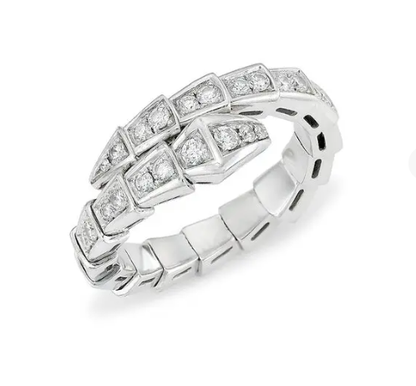 [Ornora Jewelry]SERPENTI RING SILVER DIAMOND PAVED 4MM