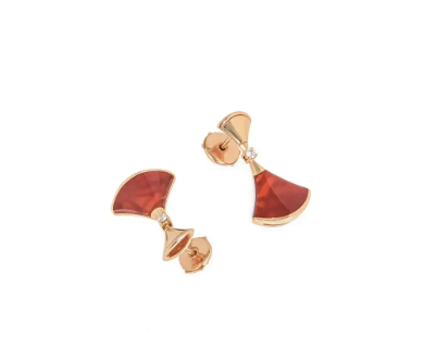 [Ornora Jewelry]DREAM Carnelian PINK GOLD EARRINGS
