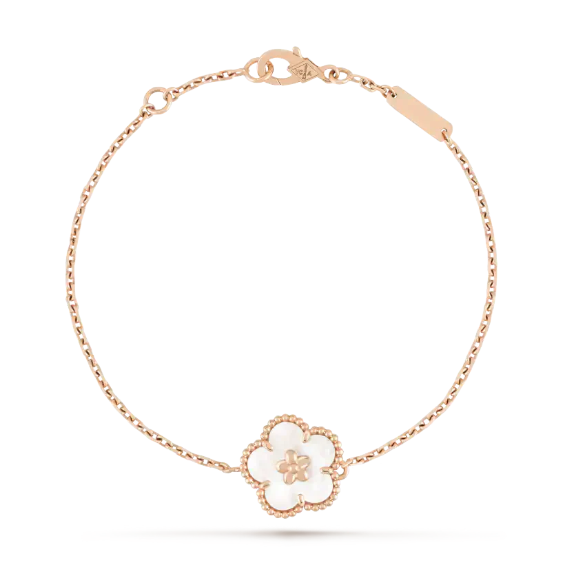 [Ornora Jewelry]LUCKY WHITE MOP PLUM BLOSSOM  BRACELET