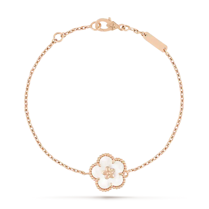 [Ornora Jewelry]LUCKY WHITE MOP PLUM BLOSSOM  BRACELET