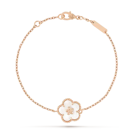 [Ornora Jewelry]LUCKY WHITE MOP PLUM BLOSSOM  BRACELET