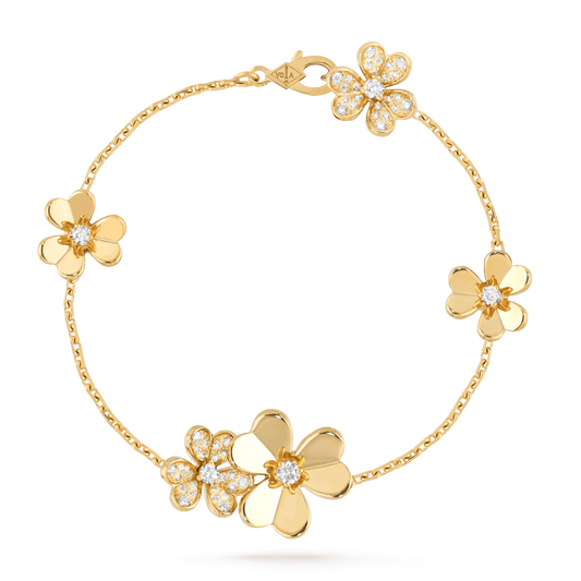 [Ornora Jewelry]FRIVOLE GOLD 5 FLOWERS BRACELET