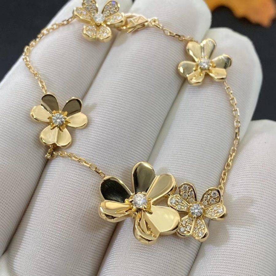 [Ornora Jewelry]FRIVOLE GOLD 5 FLOWERS BRACELET