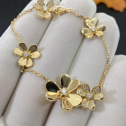 [Ornora Jewelry]FRIVOLE GOLD 5 FLOWERS BRACELET