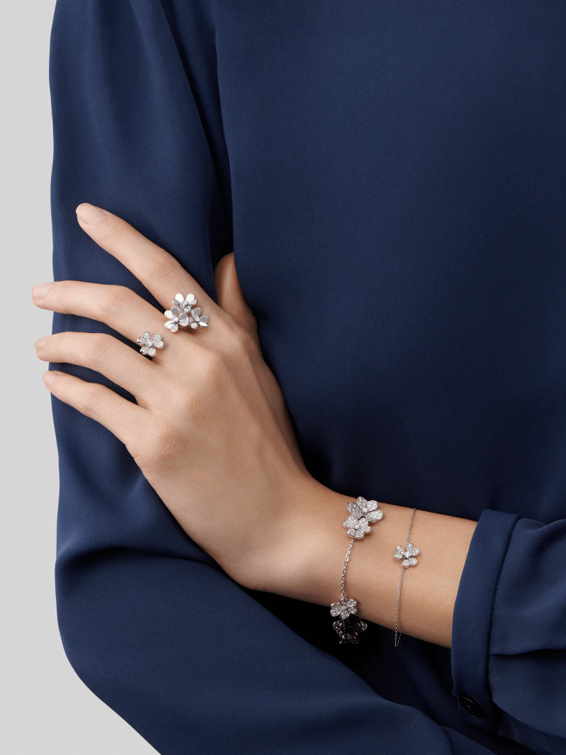 [Ornora Jewelry]FRIVOLE SILVER FLOWER DIAMOND BRACELET