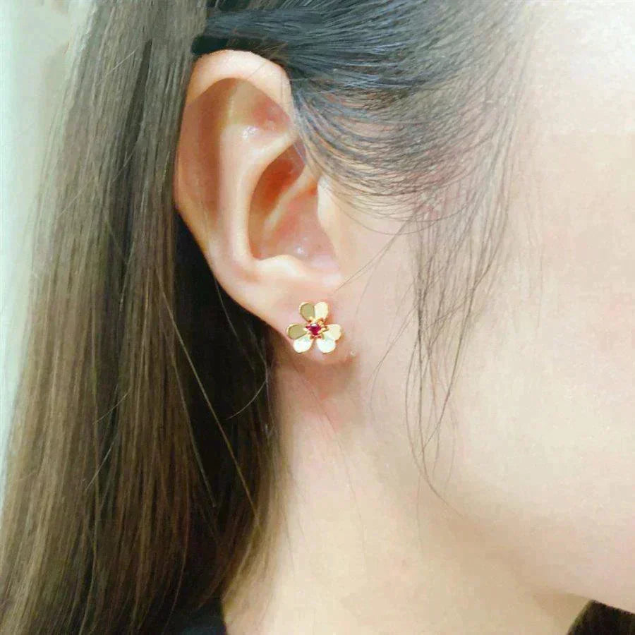 [Ornora Jewelry]FRIVOLE  FLOWER PINK EARRINGS