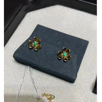 [Ornora Jewelry]FRIVOLE  FLOWER MALACHITE EARRINGS