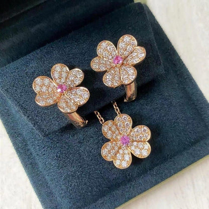 [Ornora Jewelry]FRIVOLE ROSE GOLD FLOWER DIAMOND NECKLACE