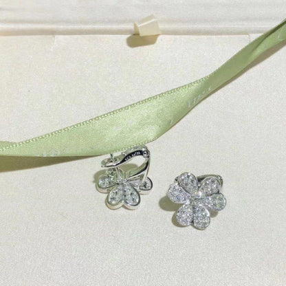 [Ornora Jewelry]FRIVOLE SILVER FLOWER DIAMOND EARRINGS