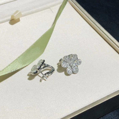 [Ornora Jewelry]FRIVOLE SILVER FLOWER DIAMOND EARRINGS