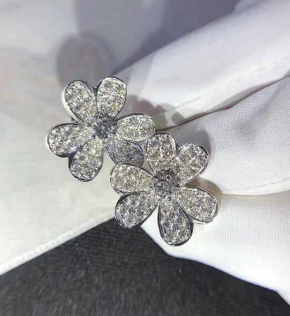 [Ornora Jewelry]FRIVOLE SILVER FLOWER DIAMOND EARRINGS