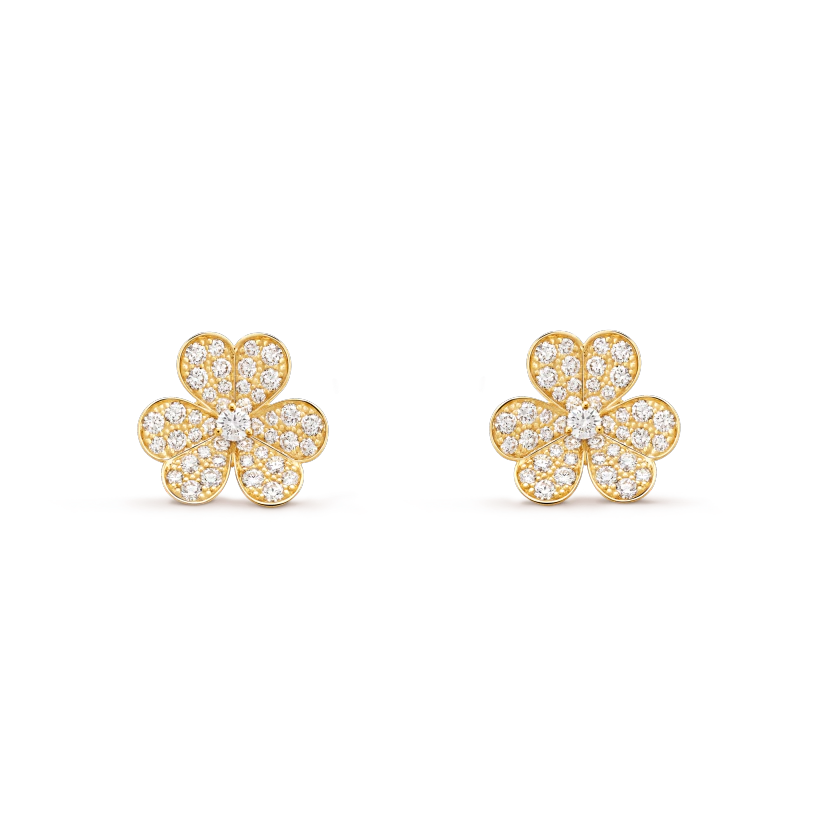 [Ornora Jewelry]FRIVOLE GOLD FLOWER DIAMOND EARRINGS