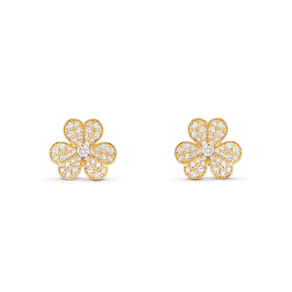 [Ornora Jewelry]FRIVOLE GOLD FLOWER DIAMOND EARRINGS
