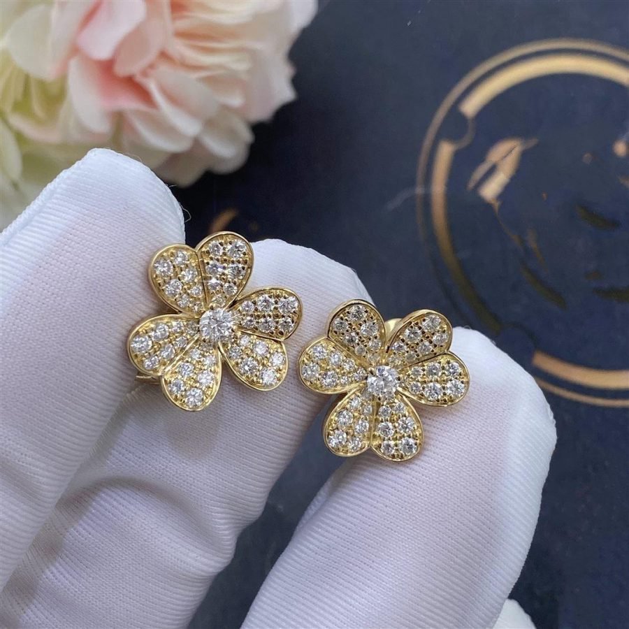[Ornora Jewelry]FRIVOLE GOLD FLOWER DIAMOND EARRINGS