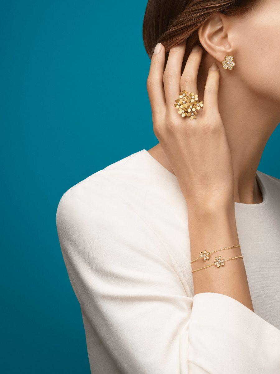 [Ornora Jewelry]FRIVOLE GOLD FLOWER DIAMOND EARRINGS