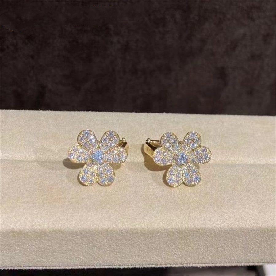 [Ornora Jewelry]FRIVOLE GOLD FLOWER DIAMOND EARRINGS